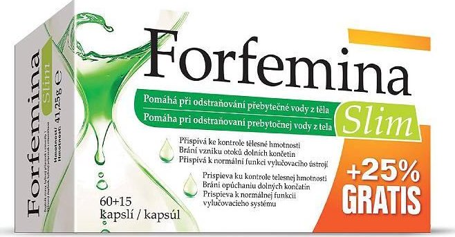 Forfemina Slim odvodnění těla 25% GRATIS 75 kapslí