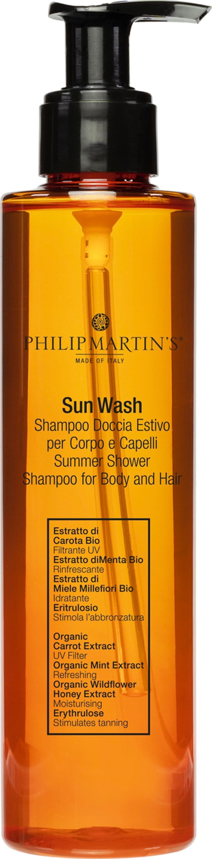 Sprchový šampon na tělo a pro vlasy namáhané sluncem, solí a chlórem SUN WASH