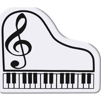 Guma ve tvaru klavíru - bílá barva