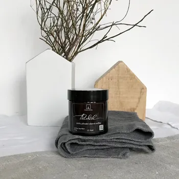 Svíčka Vonná svíčka PRADĚD - vanilka bourbon, tonka - černá s víčkem mini