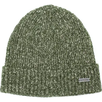 Čepice Zeleno-bílá pánská žebrovaná čepice | WITTCHEN | 97-HF-009-Z
