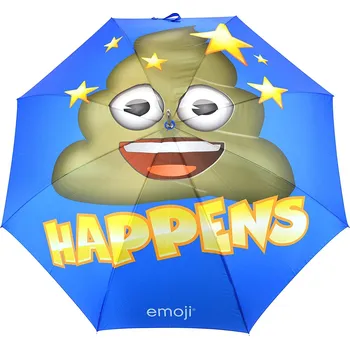 Deštník EMOJI deštník Single Canopy Umbrella Blue Poop