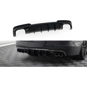 Nárazník Zadní difuzor V.2 BMW 5 M-Pack F10 černý lesklý plast - double duplex