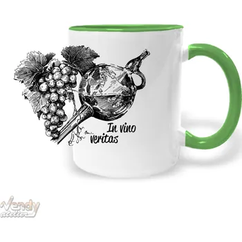 Hrnek - In vino veritas Barva: Zelená