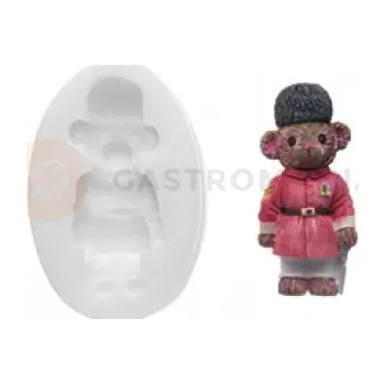 Kuchyňská sůl Silikonová forma na cukorovou hmotu ve tvaru medvídka vojáka - SLK300, 30x71 mm | SILIKOMART, SugarFlex