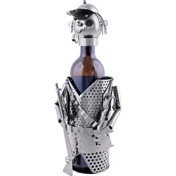 Stojan na víno Stojan na víno Kovový model myslivce (Praktický dárek pro myslivce)