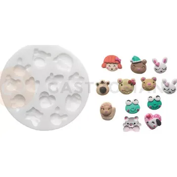 Kuchyňská sůl Silikonová forma na cukrovou hmotu ve tvaru postav představujících náladu - SLK315, 20x15 mm | SILIKOMART, SugarFlex