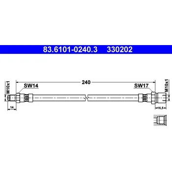 Brzdová hadice Brzdová hadice ATE 83.6101-0240.3