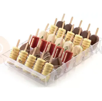 Čokoládová tyčinka Expositor pro dezerty na špejli a sendviče Espogel Down, oranžový | SILIKOMART, Espositori