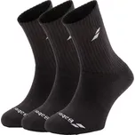 BABOLAT 3 PAIRS PACK BLACK sportovní ponožky
