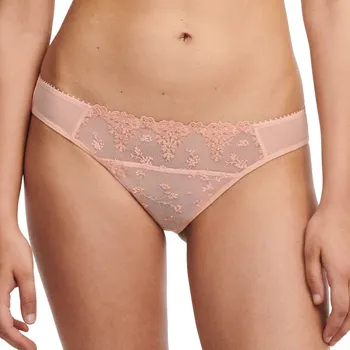 Kalhotky Slipové kalhotky z dvoubarevného vyšívaného tylu White nights broskvová 44