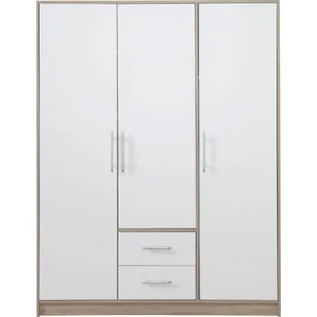 Šatní skříň MEBLAR Šatní skříň SIMONA 2 dub sonoma / bílý lux - 150 / 190 / 56 cm