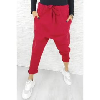 New collection Dámské červené tepláky 3458R Velikost: S-XL