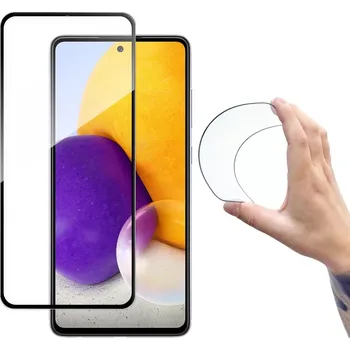 Wozinsky Full Cover Flexi Nano hybridní sklo 9H s rámečkem Samsung Galaxy A72 4G , černá, 9111201928282