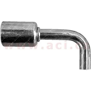 Autodíl fitinka ocelová namačkávací s krytkou o-kroužek samice 90° 3/8"(9,53 mm) jednoduchý konec závit UNF 5/8"