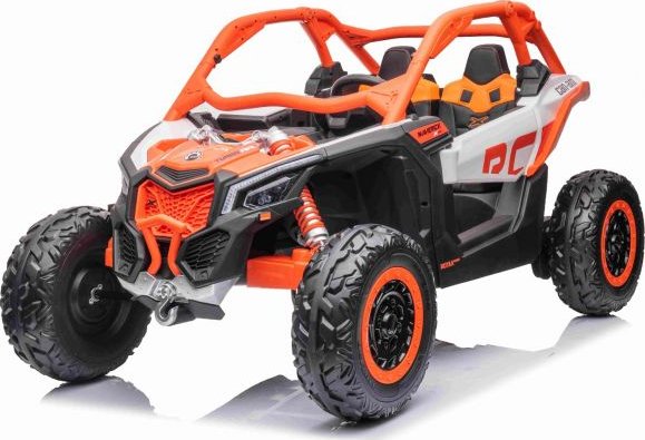 MARKSTORE DĚTSKÁ ELEKTRICKÁ BUGGY CAN-AM MAVERICK Oranžová MODEL 2024 4x200w 24v Dálkové ovládání v ceně