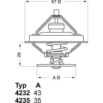 Auto-moto Termostat, chladivo BorgWarner (Wahler) 4235.80D