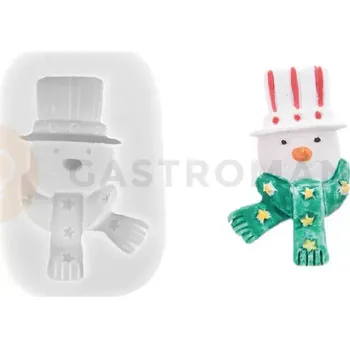 Kuchyňská sůl Silikonová forma na cukrovou hmotu ve tvaru sněhuláčka - SLK402, 46x30 mm | SILIKOMART, SugarFlex