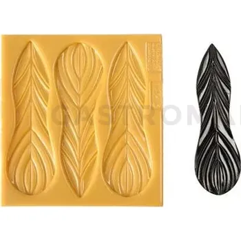 Kuchyňská sůl Silikonová forma na cukrovou hmotu nebo čokoládu ve tvaru listí - 165x50 mm | SILIKOMART, SugarFlex Gold