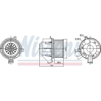 vnitřní ventilátor NISSENS 87607