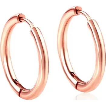 Náušnice Náušnice kruhy z chirurgické oceli - Růžové zlato,18mm