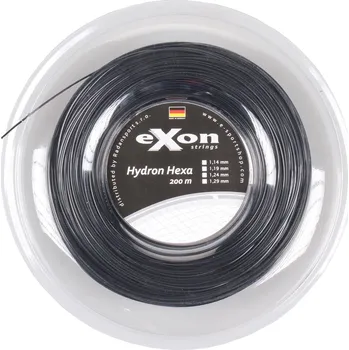 Struna na výplet tenisové rakety EXON Hydron Hexa tenisový výplet 200 m - černá - 1,29 mm