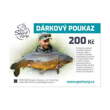 Návnadová pasta Sportcarp dárkový poukaz tištěný Varianta: v hodnotě 200,- Kč