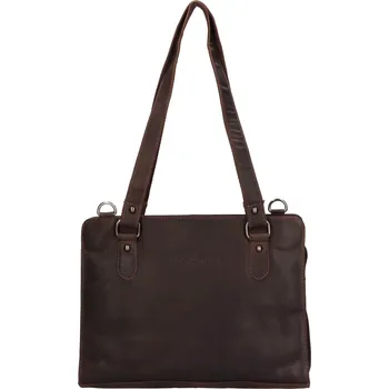 Kabelka Dámská kožená kabelka Greenwood Roxana - tmavě hnědá