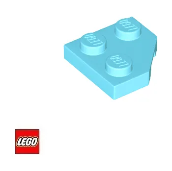 Stavebnice LEGO LEGO® Dílky LEGO Podložka Zkosená 2x2 / 26601 Barva: Světle-Azurová 26601