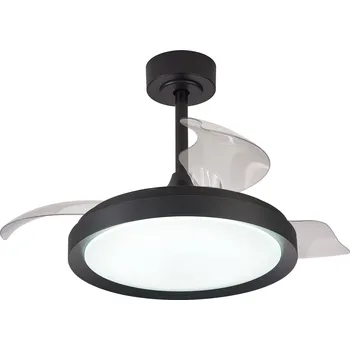 Stropní ventilátor Mantra 8831 Mistral MIni, rozvinovací ventilátor se svítidlem a dálk. ovladačem, LED 40W 3000-6500K, černá, průměr 45/91cm