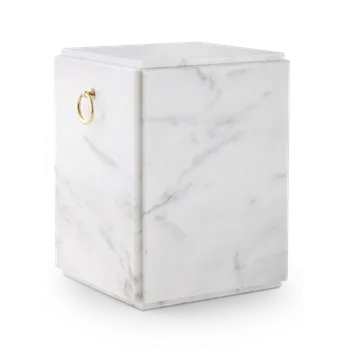 Smuteční dekorace Kamenná urna Mramor - Bílá