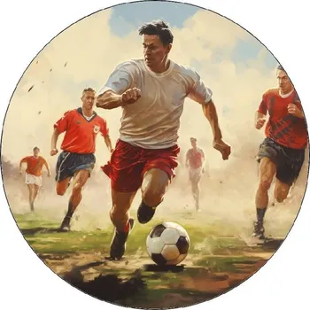 Jedlá dekorace na dort Jedlý papír běžící fotbalisti 19,5cm