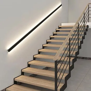 Nástěnné svítidlo LEDSVITI OT-HWQD-9-240/9CM/wide/4500K Černé LED moderní nástěnné svítidlo strip 70W Z 240cm/9cm IP65 4500K s čidlem