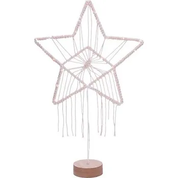 Denní svícení Solight Stolní LED hvězda, opletená - 35X LED, napájení 2XAAA