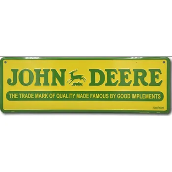 Plechová cedule Plechová cedule John Deere sign 46 cm x 15 cm