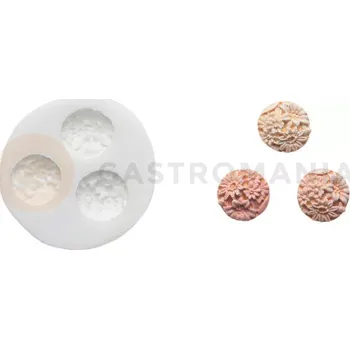Kuchyňská sůl Silikonová forma na cukrovou hmotu ve tvaru jiřin - SLK345, 19x17 mm | SILIKOMART, SugarFlex