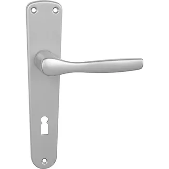 Dveřní kování Dveřní kování MP BA - Luxor - B (F1 - STŘÍBRNÝ ELOX), klika-klika, Otvor pro obyčejný klíč BB, MP F1 stříbrný elox, 72 mm