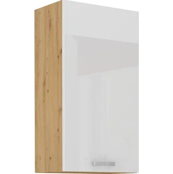 Kuchyňská skříňka LEMPERT Horní skříňka ARISA 24 (45 / 90 cm) bílý lesk