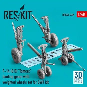 Plastikový model Reskit 1/48 F-14 B,D Tomcat land.gears w/ weighted wheels
