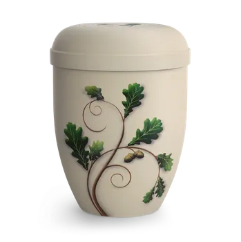 Smuteční dekorace Ekologická urna Classic - Dubové listy