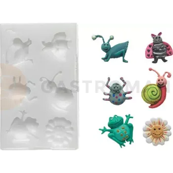 Kuchyňská sůl Silikonová forma na cukrovou hmotu ve tvaru zvířat - SLK252, 28x28 mm | SILIKOMART, SugarFlex