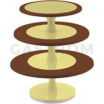 Čokoládová tyčinka Třípatrový stojan na cukrářské výrobky, barva: růžová | SILIKOMART, Hula Up-XXL