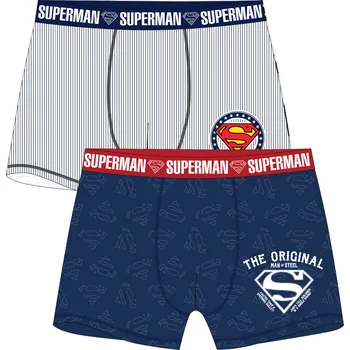 Boxerky superman-licence Pánské boxerky - Superman 5333378, proužek / tmavě modrá Barva: Mix barev, Velikost: S