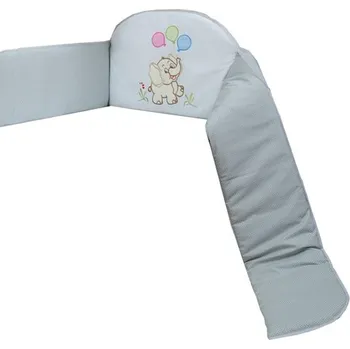 Dětsný nábytek Tomi Mantinel (hnízdo) 300cm výšivka - slon šedý barevný