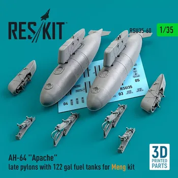 Plastikový model Reskit 1/35 AH-64 Apache late pylons w/122 gal fuel tanks