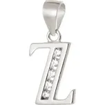 Stříbrný přívěšek písmeno Z s čirými zirkony SVLP0705XH2BI0Z