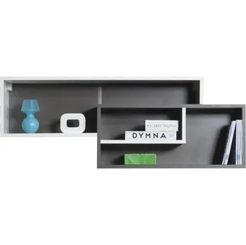 police MEBLAR Polička TOBI TA10 Barva: grafit / bílý lux / atlantic