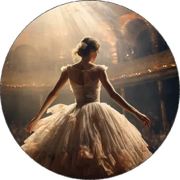 Jedlá dekorace na dort Jedlý papír Balerína na jevišti 19,5cm