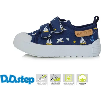 Dětská treková obuv D.D.step chlapecké plátěnky CSB-41812A Barva: modrá, Velikost: 26