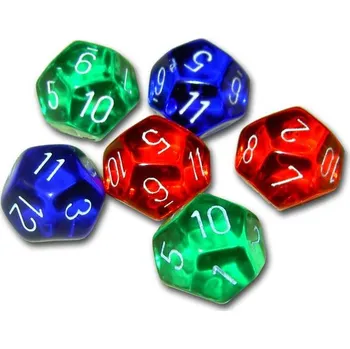 Příslušenství k deskovým hrám Chessex Kostka 12 stran průhledná